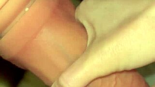 redhead petite girl with small waist shows her tiny pussy to big cock in retro homemade scene