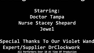 strangers spanking shaved pussy in latex handcuffs