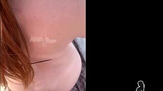 redhead slut loves giving pussy on beach!