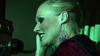 Natalia Faith fingers herself with dildo in lingerie and pantyhose