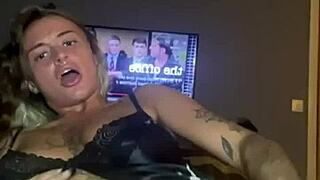 Hey, this teen goth whore is fucking her tight pussy