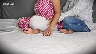 Step Daughter Drilled Hard by Step Father in First Creampie Encounter