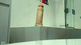 have you seen this huge dildo in action? it's massive for toys and pussy play.