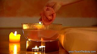I give lingam massage to my blonde MILF partner.