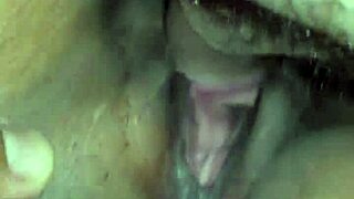 I'm rubbin' my cock on her clit, and she's moanin' so loud.