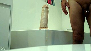 have you seen this huge dildo in action? it's massive for toys and pussy play.