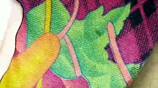 Intensely masturbating with jumbo cup to cum.