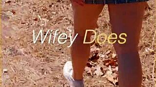 Milf Flashes Her Shaved Pussy in Public Skirt 😈