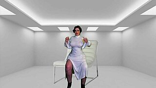 granny princess leia gets finger fucked and eaten out by darth vader