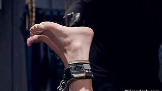 Clamped With Pins Blonde Is Suspended And Whipped Bound Tied Up In Kinky Bdsm Rough Bondage Slave Deepthroat