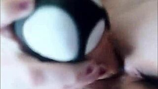 Large Thick Dildo Drives Wild Fun with Dripping Wet Action