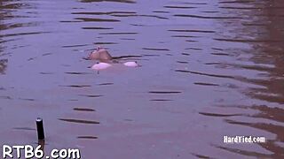 Tossed Up Hotty Punished with Hardcore Sloppy Blowjob in Nasty Garage Scene