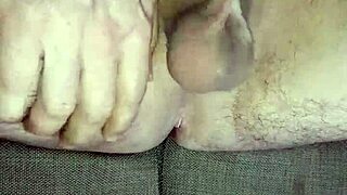 Jerking Off Huge Uncircumcised Cock In Bedroom