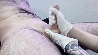 Nurse Shaves Patient's Groin During Massage Roleplay