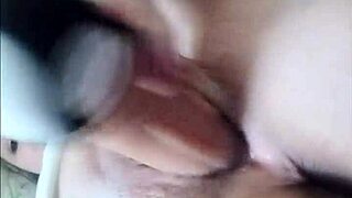 Large Thick Dildo Drives Wild Fun with Dripping Wet Action