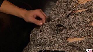 Charming Asian Ayaka Minamino just takes dick through ripped pants like a pro