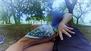 Big tits milf assfucked in park, creampie left inside her anus! 😏