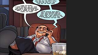 the mayor's cheating husband banging his ebony maid in the kitchen