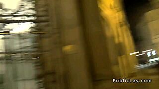 european brunette amateur public bang, shaved and hardcore in reality.