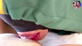 Pretty housewife screams as monster cock licks her wet pussy in pov homemade scene