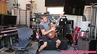 busty babe sits on guy's cock after giving a blowjob in fantasy scene