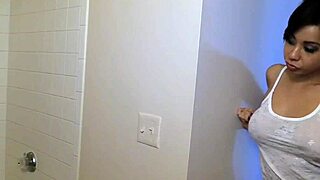 busty cfnm babe tugs monster cock to cum in mouth