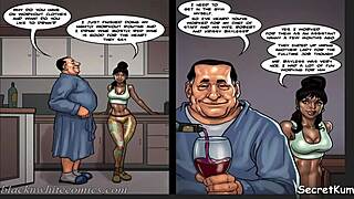 the mayor's cheating husband banging his ebony maid in the kitchen