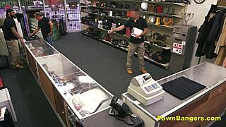 nerdy brunette teen sucks and fucks for cash backstage