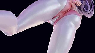 I watch bitch knight bronya helltaker dance with her big tits and ass shaking.