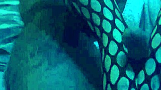 this sexy girl gives a footjob in nylons and leggings