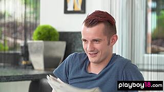 Dude Enjoys Muff Diving On Petite Girlfriend Alyssa Bounty's Shaved Pussy