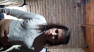 Tattooed prostitute pays service with crazy domination by technician.