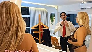 Cheating latina milf calls neighbor for blowjob and cum?