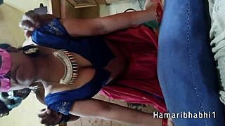 Indian babe licks pussy in saree blouse sex with cumshot