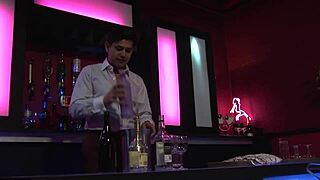 hey, watch that barman fuck the busty blonde pole dancer and piss on her