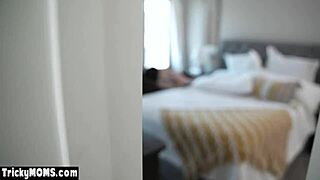 desperate milf stepmom olive glass fingers her trimmed pussy in taboo solo roleplay