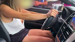 wife flashing tits and paying with panties at gas station?