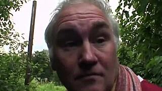 French Song Performance Followed by Old Man Interaction