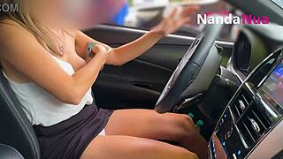 wife flashing tits and paying with panties at gas station?