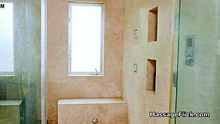 Client enjoys threesome with oily asian masseuses in the shower