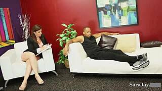 Sexy Cougar Sara Jay Rides Rock Hard Cock and Gets Cummed On