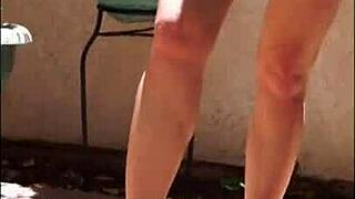 liz ashley strips and teases in her first shoot