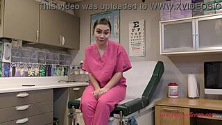 Hospital Nurse Provides Jerk Off Instructions with Dirty Talk Leading to Cum