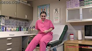 Hospital Nurse Provides Jerk Off Instructions with Dirty Talk Leading to Cum