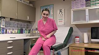 Hospital Nurse Provides Jerk Off Instructions with Dirty Talk Leading to Cum