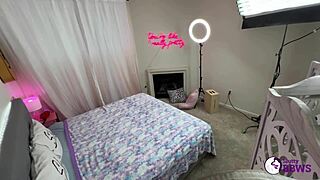 Blonde bbw slut fucks my husband backstage with her big ass!