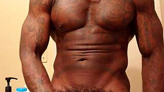 Hallelujah johnson worships big black hairy cock intensely.