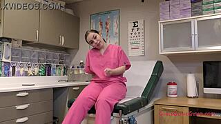 Hospital Nurse Provides Jerk Off Instructions with Dirty Talk Leading to Cum