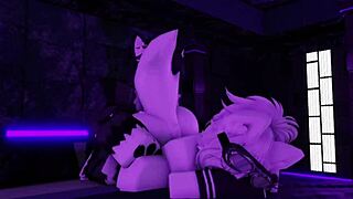 Intense doggystyle creampie with furry girlfriend