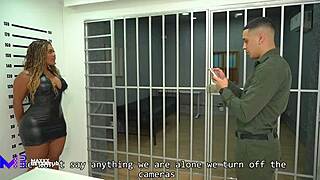 A policeman engages in rough sex with a brunette whore featuring a huge ass in prison, starring Max Betancur and Carla Morelli.